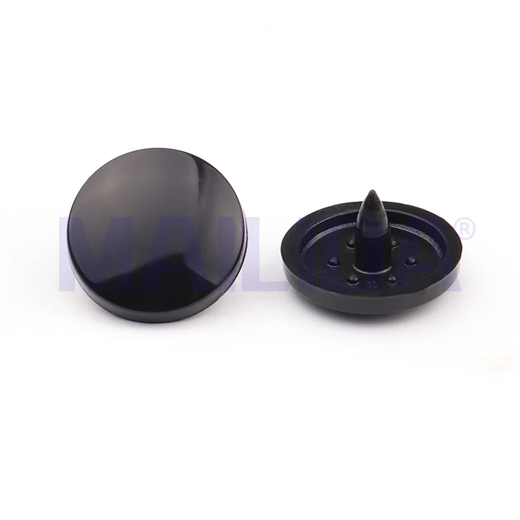 Mailida Black and White Sewing On Press Plastic Snap Ring Hole Buttons for Clothing