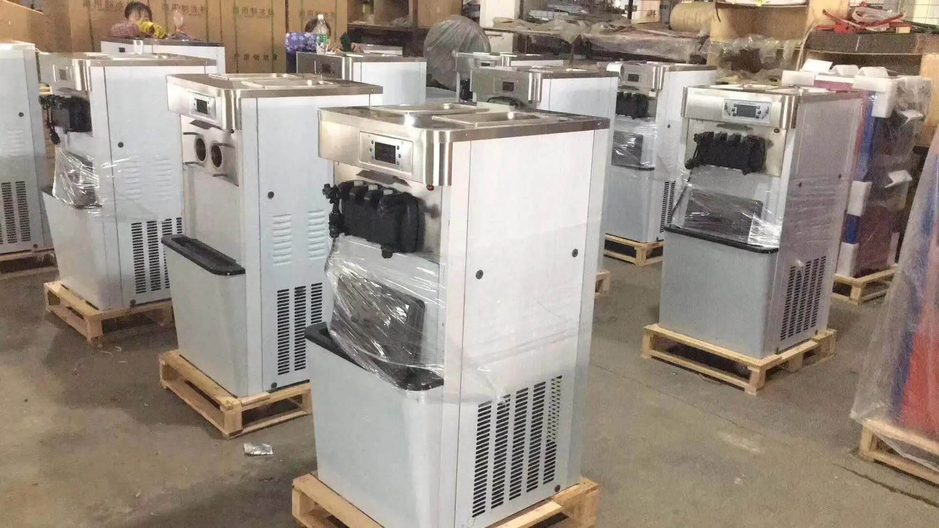 New Arrival ice pack making machine 3 Flavors ice-cream machine  Stainless Steel portability ice cream freezer