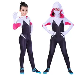 Plus Size Adult Parallel Universe Clothes Cos Tights Girl Gwen Halloween Cosplay Costumes