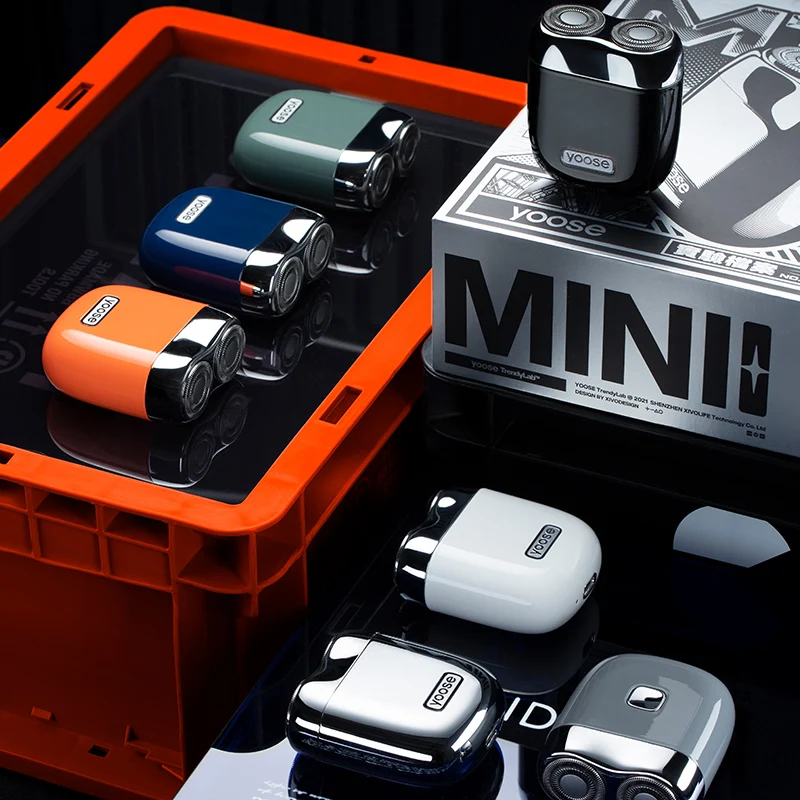 Yoose Portable MINI washable mens electric razor Rechargeable Lithium Battery Cordless Shaver for travel