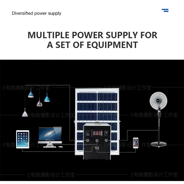 
New Hot Sale Low Cost Portable 75AH DC Output 12V Usb MPPT Off Grid Solar Panel Battery System 
