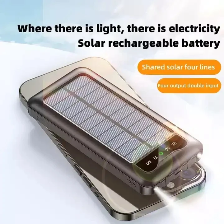 Battery Portable solar charger solar panel powerbank 20000mah 10000mah solar power bank
