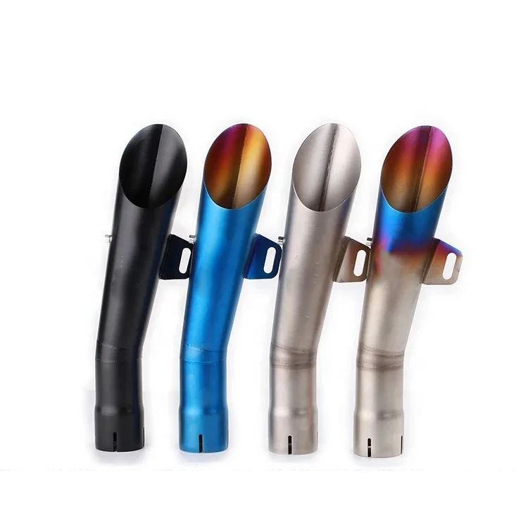 Universal Motor Parts,100*235mm Oval shape rainbow stainless steel motorcycle universal ehaust muffler silencer