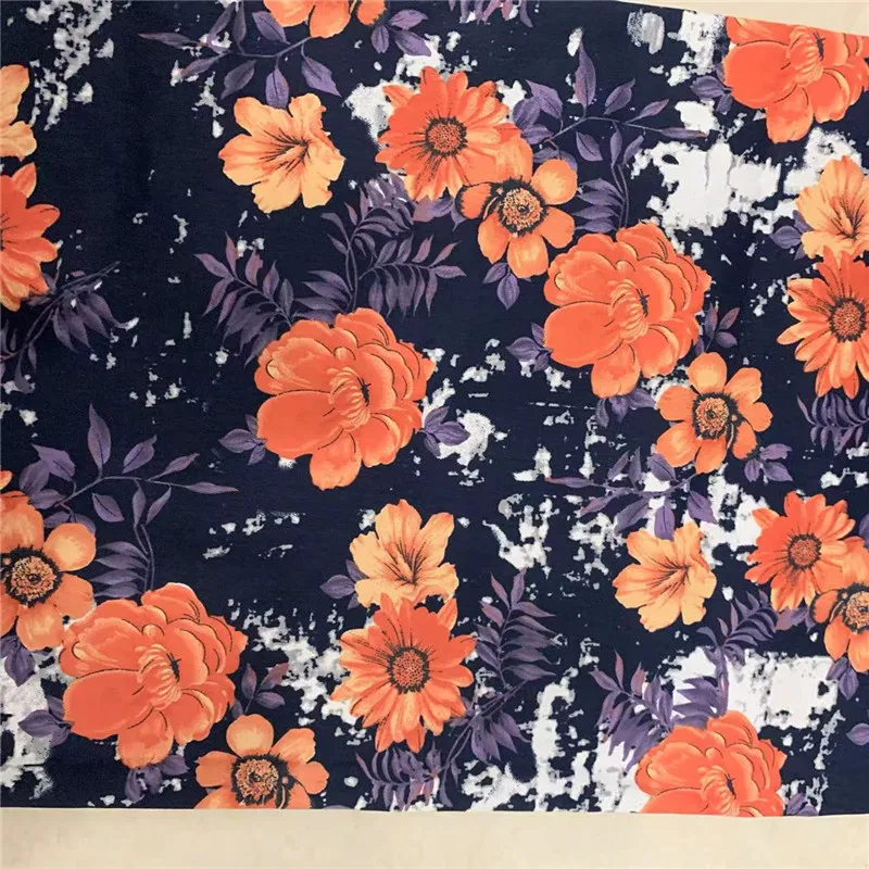 no moq women casual stretch comfy cotton  printed fabric for pajama