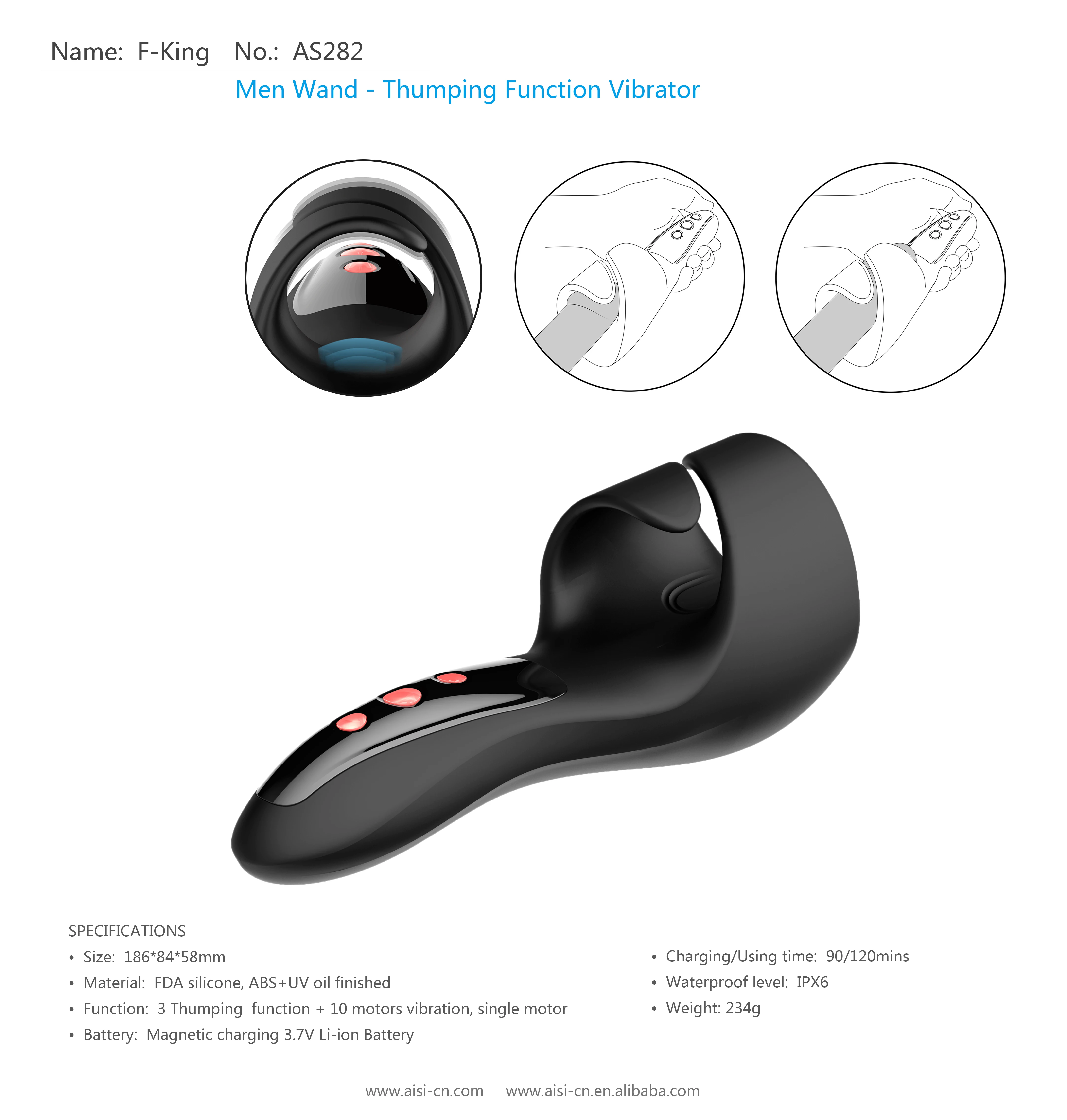 Penis endurance trainer -2 in 1 Adult Toy Vibrating Male Masturbator