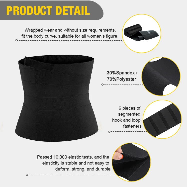 Women Snatch Me Up Wrap Bandage Adjust Snatch Waist Trimmer Tummy Sweat Wraps Belt Belly Body Shaper Compression Wrap
