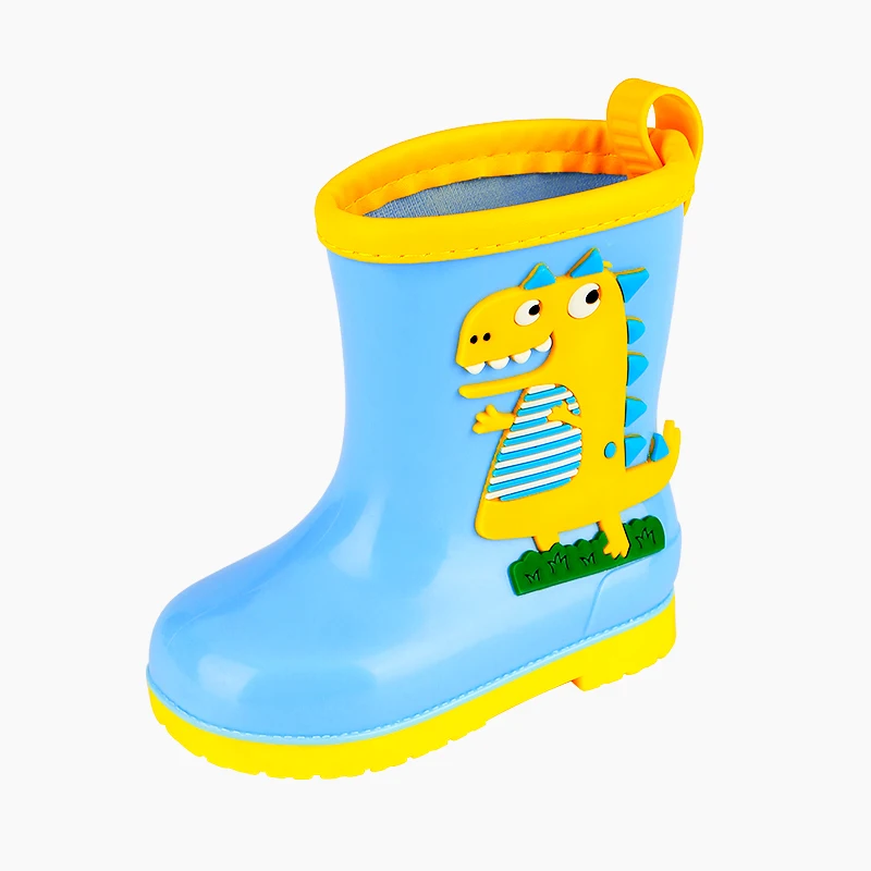 Wholesale Soft Children PVC Boys Waterproof Light Girls Lovely Animal Pattern Thermal Wellies Kids Rainboots