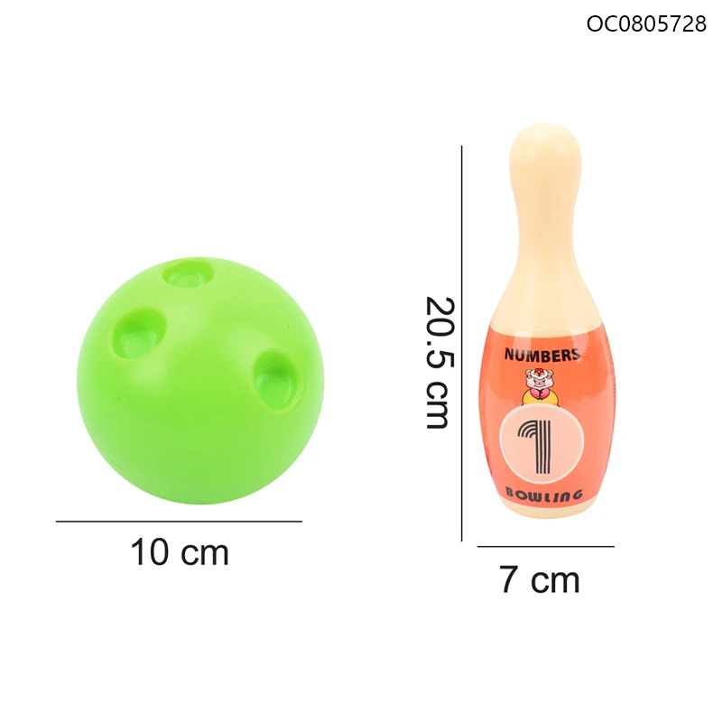 Interesting outdoor indoor mini sport game toy plastic bowling set for kids