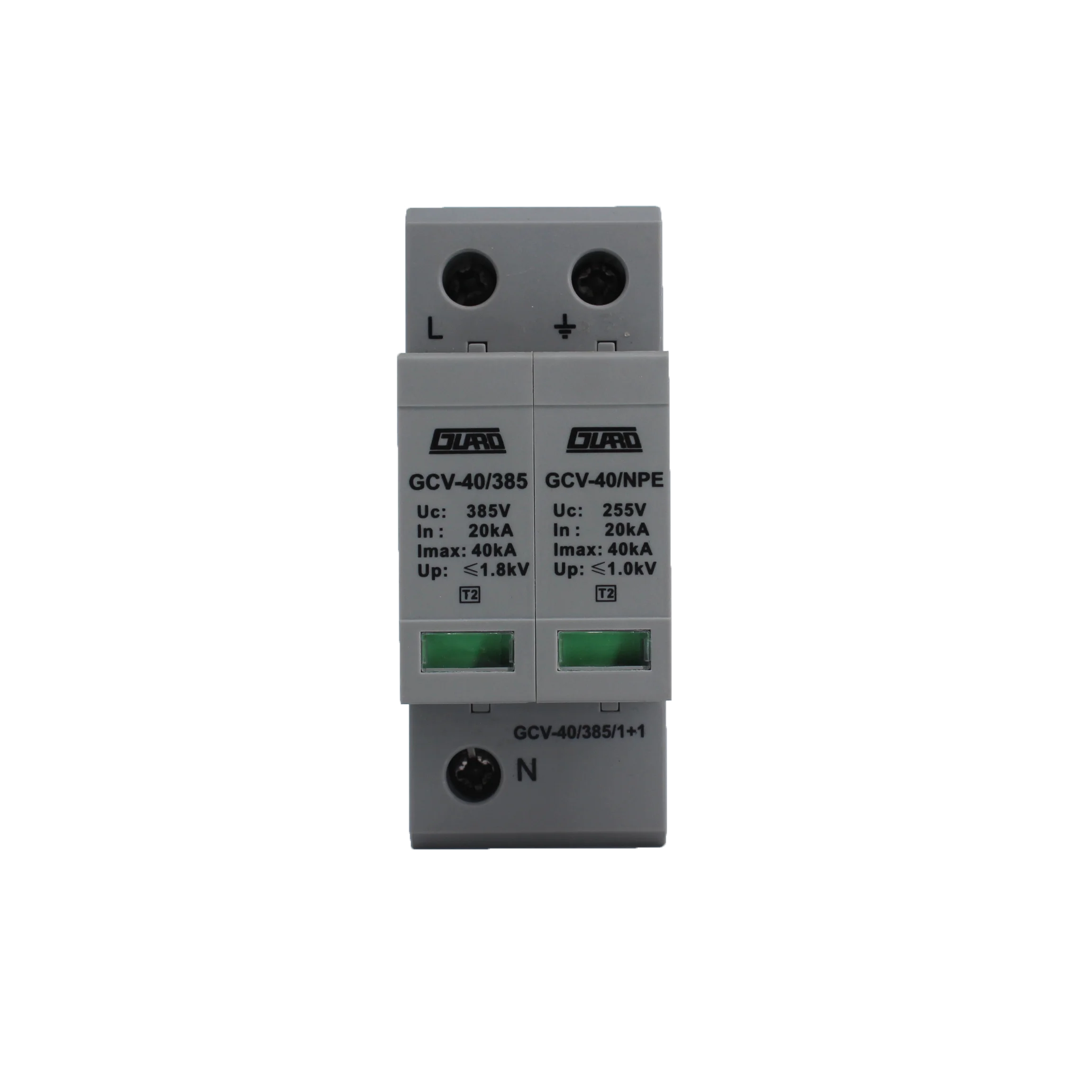 OEM Guard Factory Manufacture arrester  Surge protection device 20kA-40kA 385V  Single Phase DC SPD