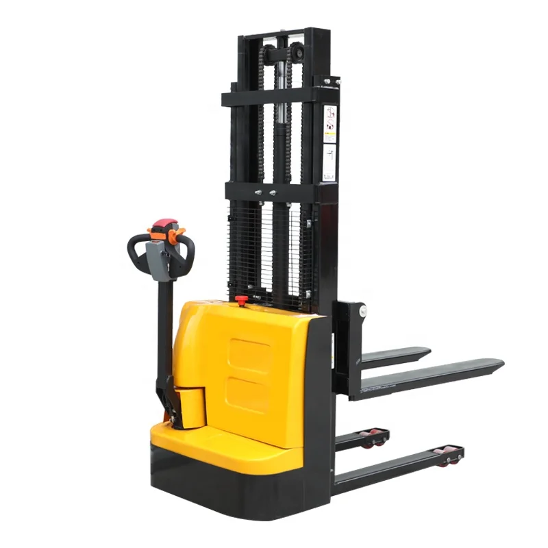 electric pallet stacker semi fully walkie manual hand hydraulic straddle reach lift truck forklift jack lifter shoe kalmar price