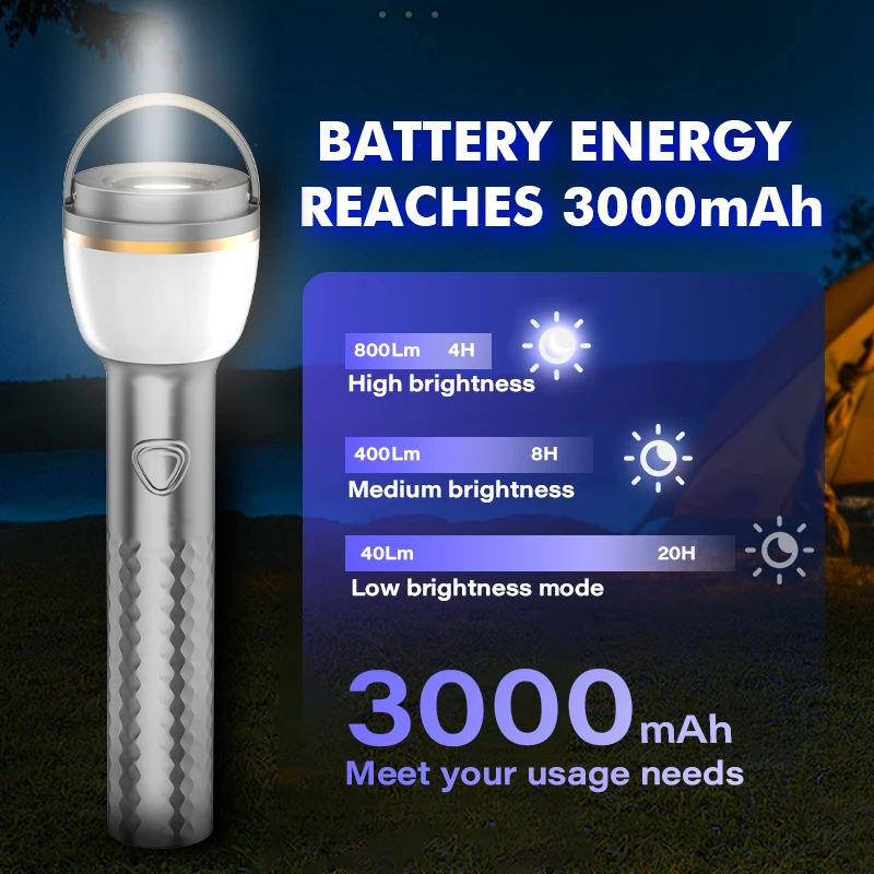 Banqcn high brightness 5V portable camp light fishing camp light with floodlight and flash light