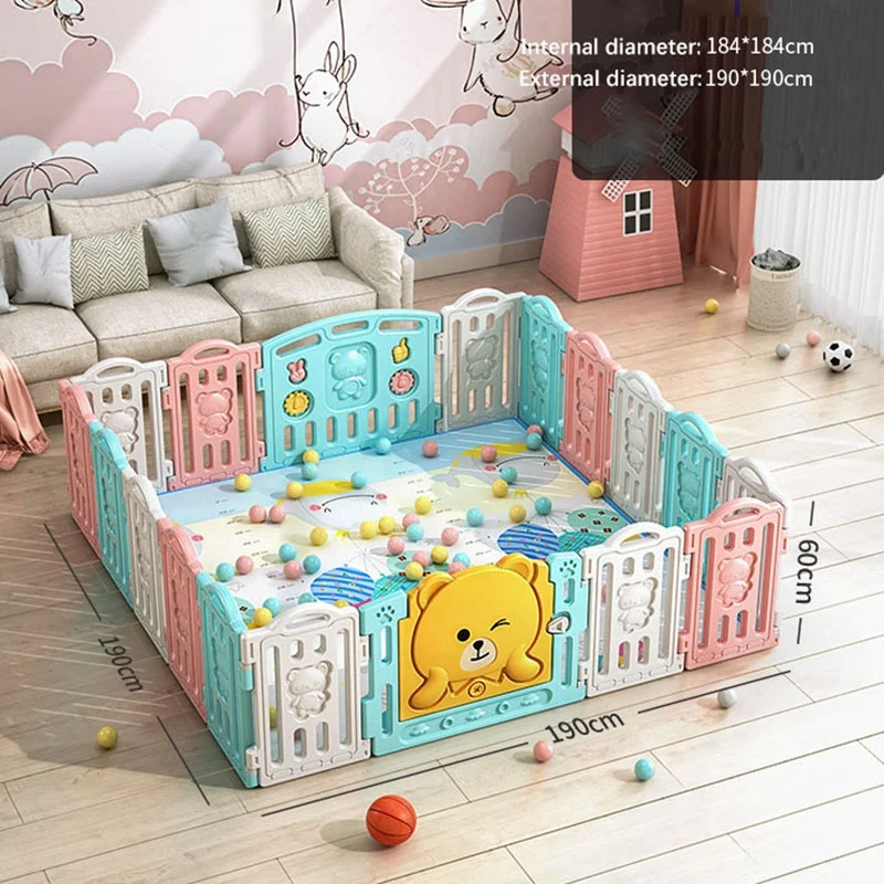Baby Playpen with Mat Baby Playard Play Pens for Babies and Toddlers,BPA-Free,Non-Toxic,Indoor & Outdoor Playpen