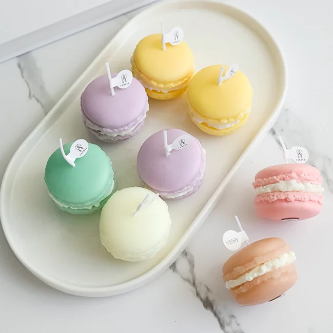 wholesale cute macaron scented candle aroma candle high quality gift for indoor macaron scented candle