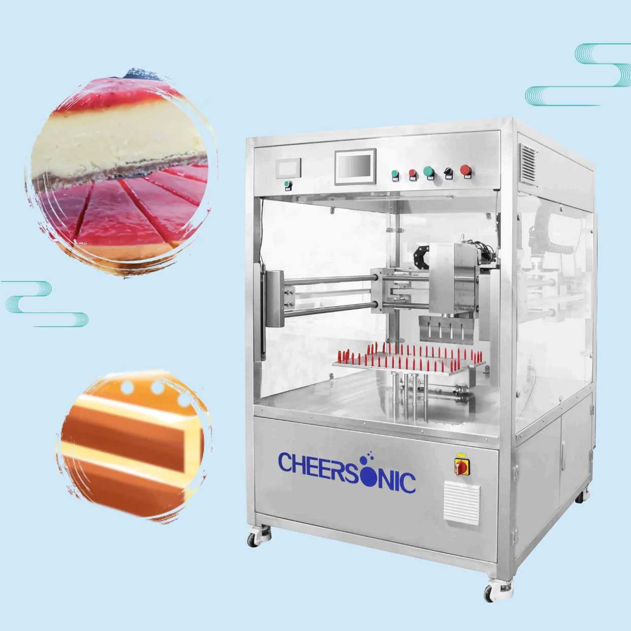 cake portioning machine ultrasonic cutting fresh and frozen sweets Brownie cutter machine