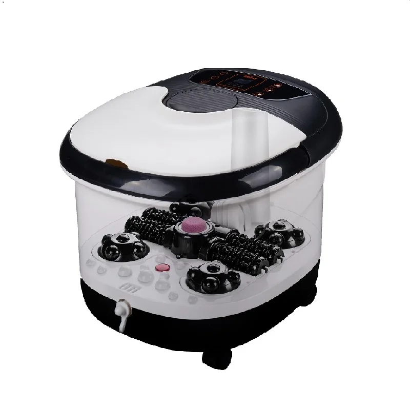 Pedicure Basin Heated Infrared Automatic Shiatsu Massage Air Bubble Foot Spa Bath Massager Machine for Foot Relax Soak Massage