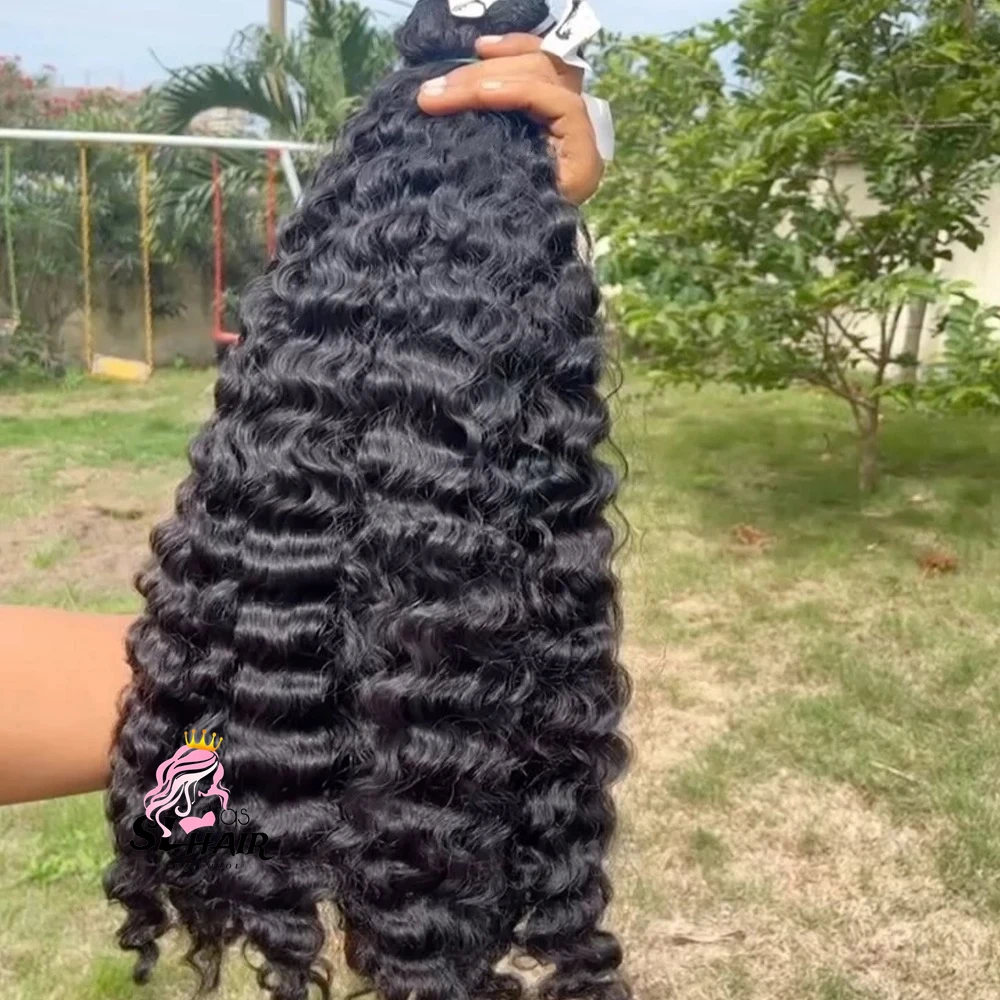 Sexy Lady Hair 32 34 36 38 40 Inch Straight Human Hair Weave Curly Body Wave Bundles Virgin Brazilian Hair extension Bundles