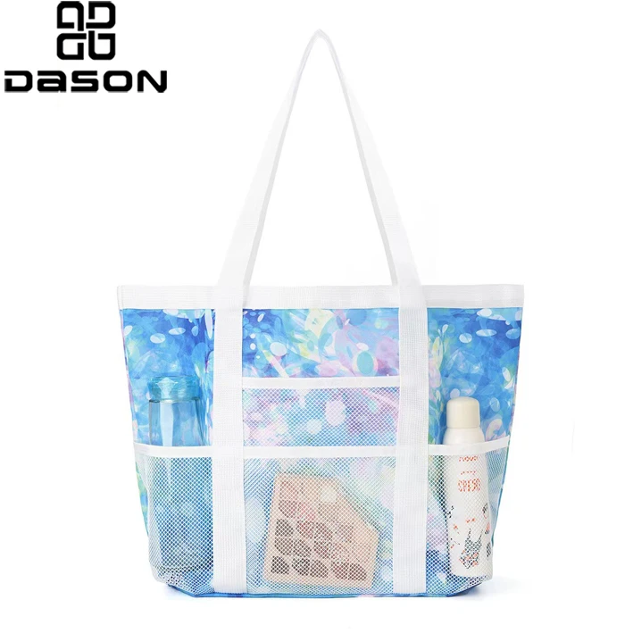 Newest Summer Beach Bag with Two Handles,Designer Beach Bag with Printing,Packable Beach Bag with Logo for Daily Use