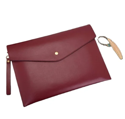A4 Real Leather Multifunctional Portfolio Envelope File Holder for Paper Document Stationery Organizer and Tablet Case