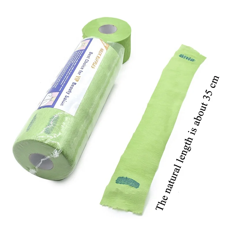 Factory price waterproof  Barber Neck Strips for Haircut, Salon Accessories Disposable ruffles roll Paper Barber Neck Strips