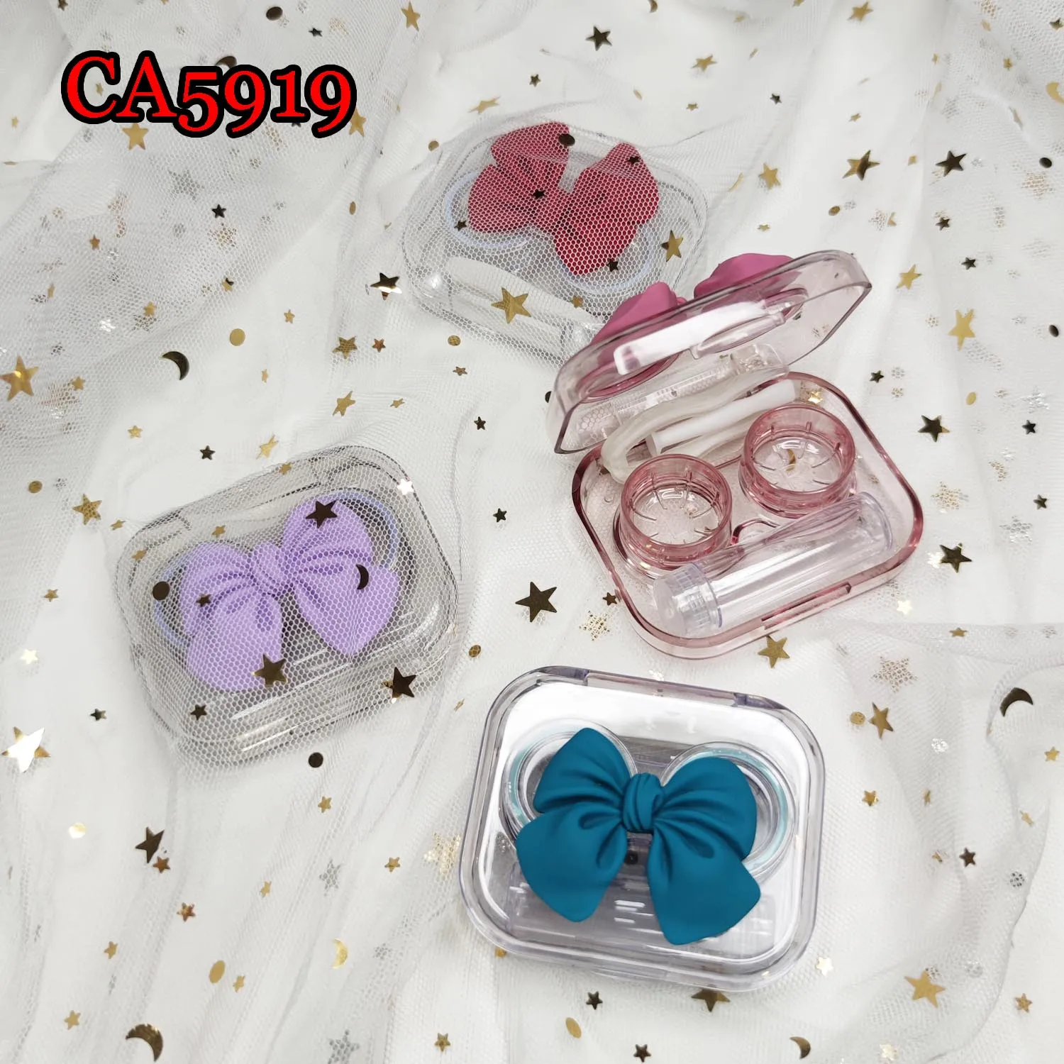 2021 New Popular Sailor Butterfly Contact Lens Case One-Body Colorful Travel Kits/Mate Box CA5919