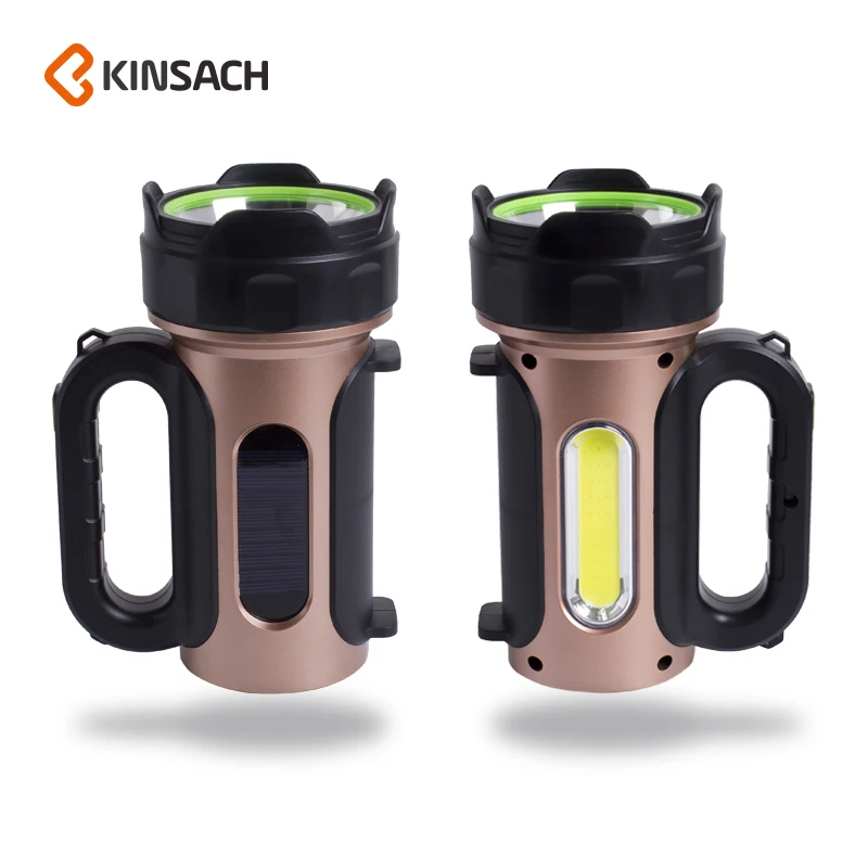 LED Rechargeable Spotlights Searchlight handheld Lightweight and Super Bright flashlights with 7 Light Model and USB OUTPUT