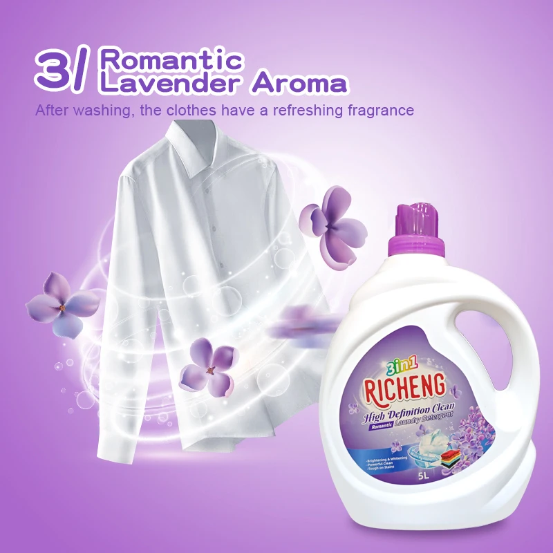 Wholesale New formula 3 in 1 Fragrance Lasting 5L Wash Liquid Laundry Detergent for Washing All Clothes Cleaning Products
