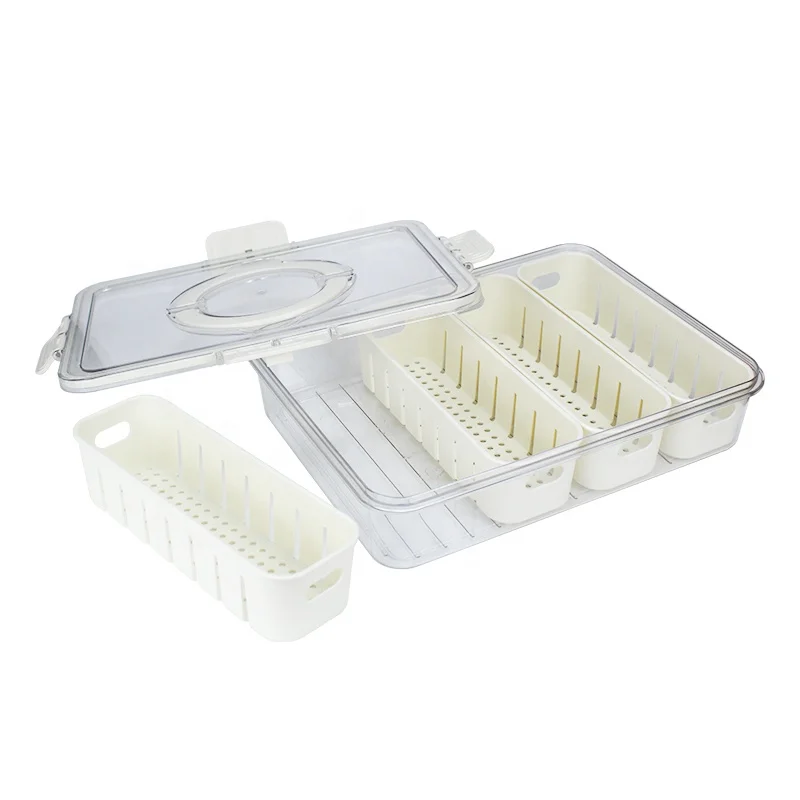 Classic Plastic Divided Storage Container Box for Kitchen Seasoning Sealed Packaging for Food Spices for Camping and Home Use