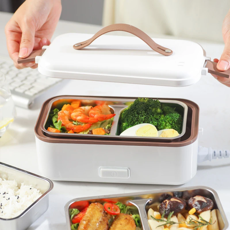 Multi-function Double Layers Bento Box Food Warmer Heat Preservation Portable Rice Cooker Electric Lunch Box