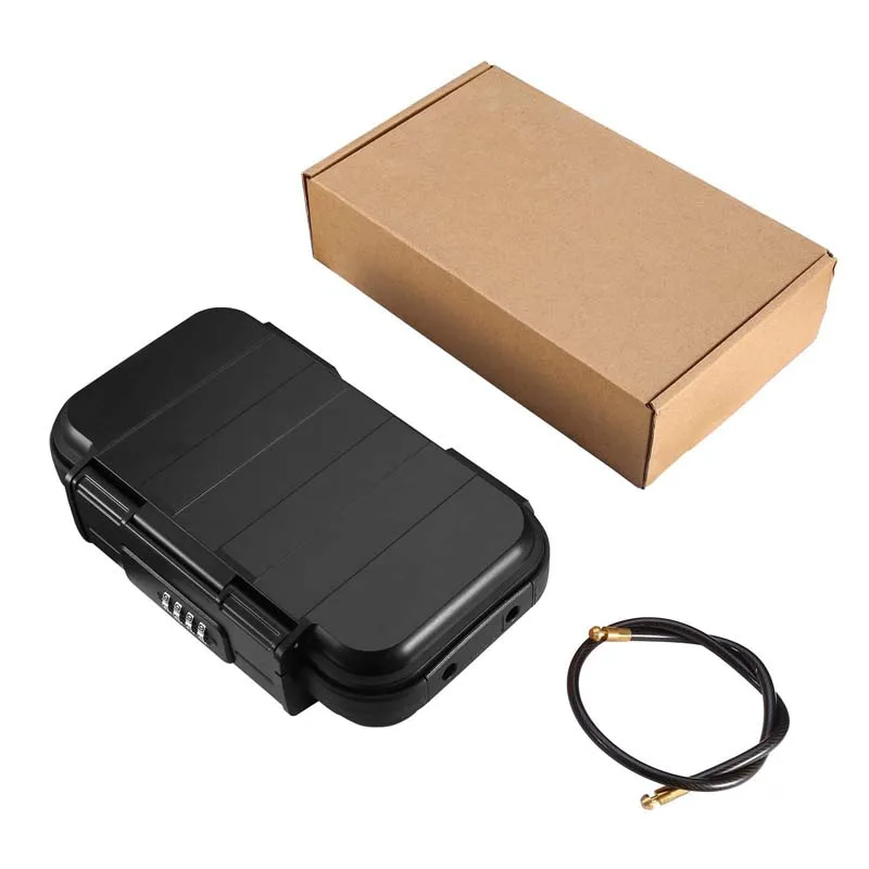 Waterproof Sand Dust Proof Safe 4 Digit Combination Lock Portable Key Storage Box for Beach Gym Travel Outdoor