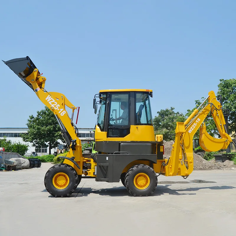 Factory Direct Export case backhoe loader wz25-18 tractors with front end loader and back hoe