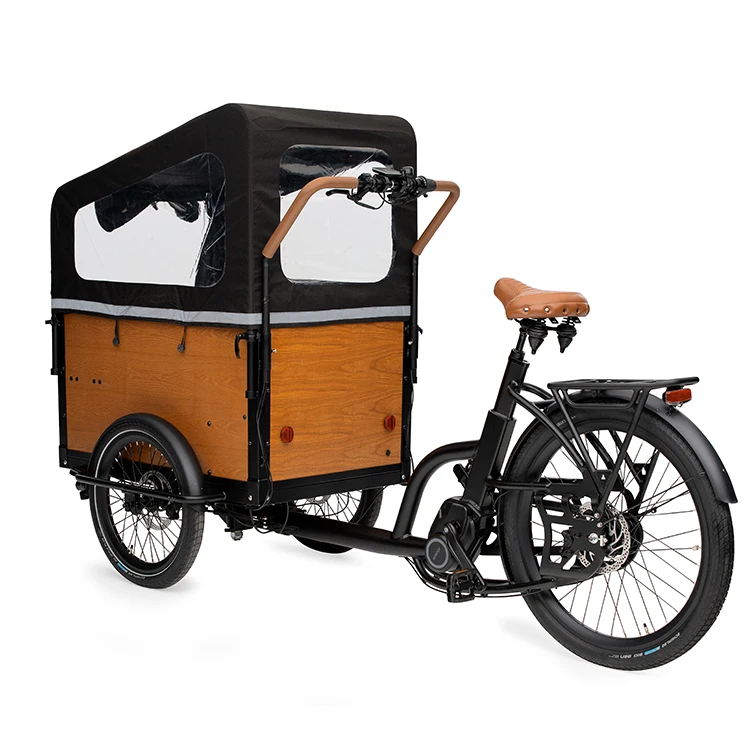 Factory Wholesale Aluminum Alloy Frame Cargobike 7 Speed 3 Wheel Cargo E bikes 25kmh e Cargo Bike