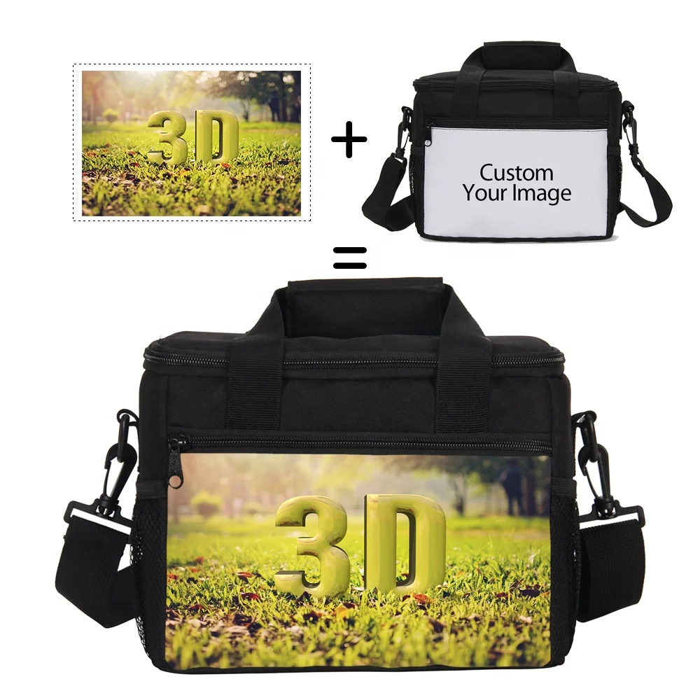 Large Capacity Insulated Lunch Bag Custom Pattern thermal Ladies Cooler Bag for Outdoor Picnic (1600594809650)
