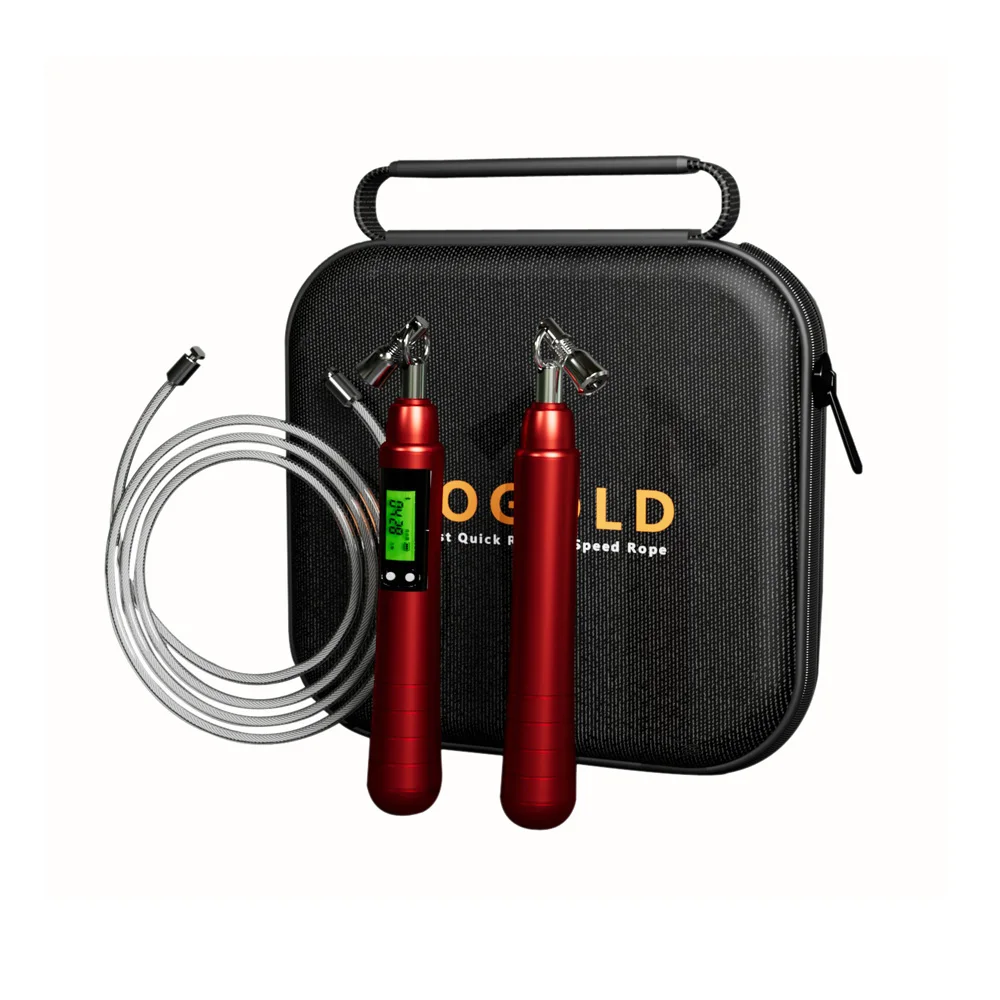 2022 wholesale screen display smart digital Aluminum weighted jump rope handle bluetooth with counter app