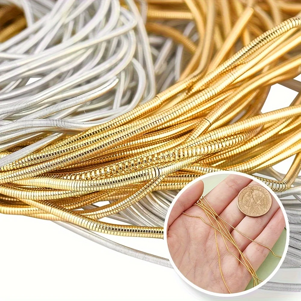 1mm French Bullion Wire, Inelastic Work Embroidery Silk Thread, DIY Sewing Accessories Jewelry Making and Embroidery