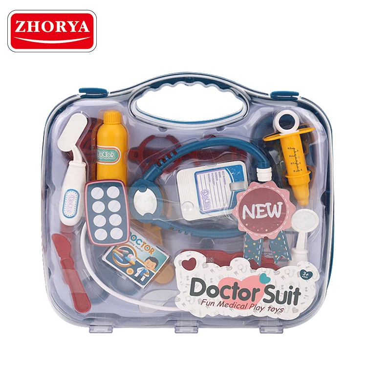 Zhorya High Quality Doctor Tools Toys Portable Suitcase Pretend Play House Kit Kids Little Baby Doctor Toy Toys Set For Children