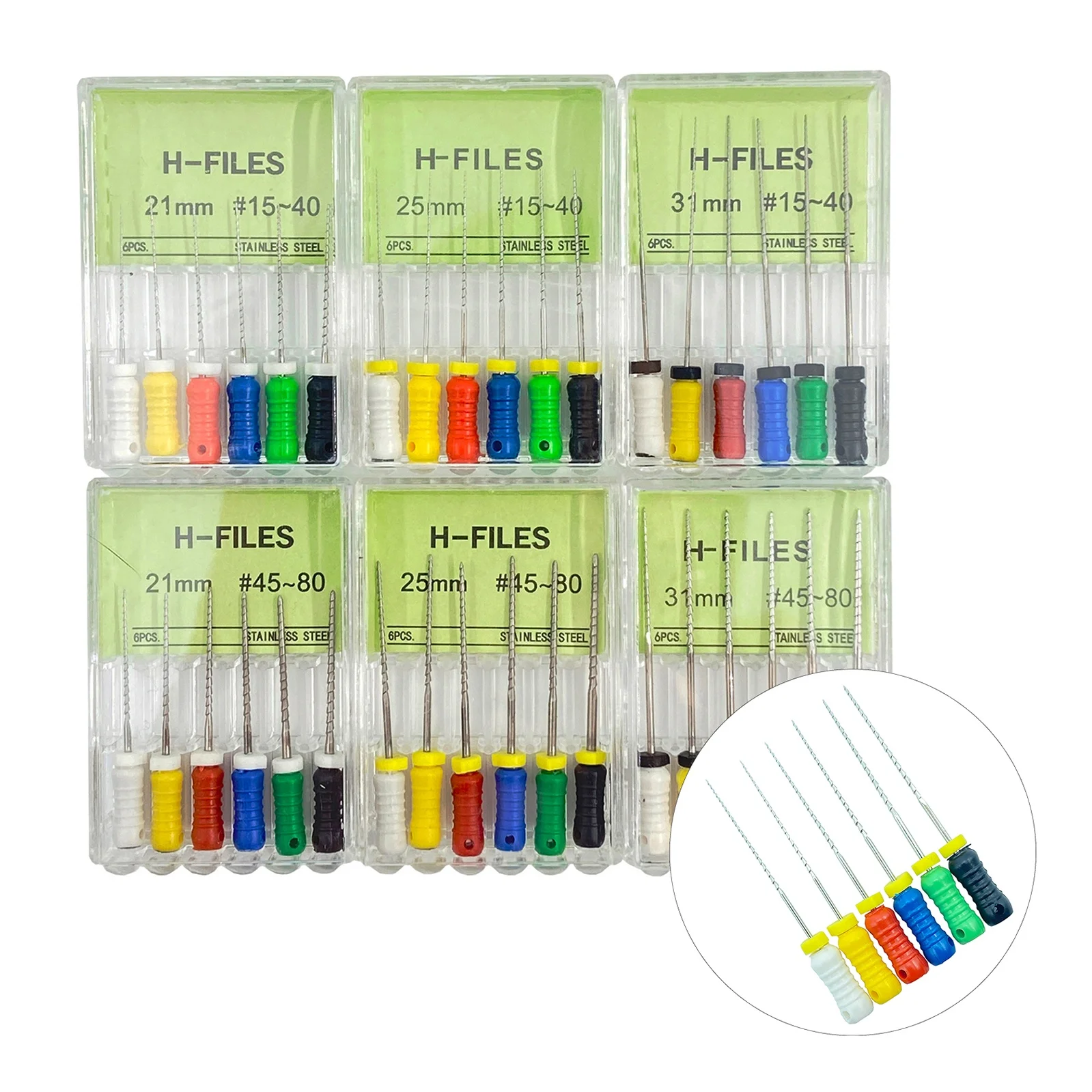 Hot selling endo files stainless steel H-flies root canal files reamer