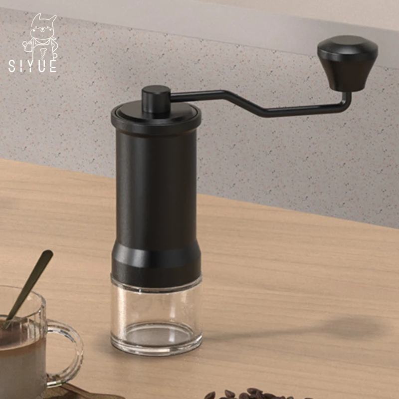SIYUE Adjustable Portable Manual Coffee Grinder Newest Arrival Stainless Steel Burr Hand Espresso Machine Gift Set Box 9142