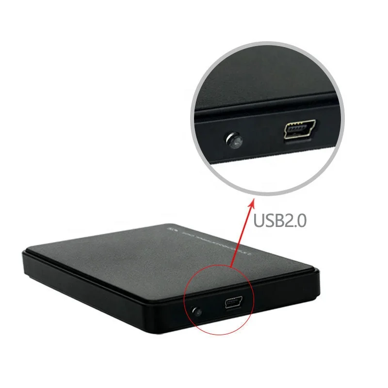 Factory Wholesale 2.5 Inch External Hard Drive Enclosure Case SATA to USB2.0 SSD Box Hard Disk Case for PC Laptop