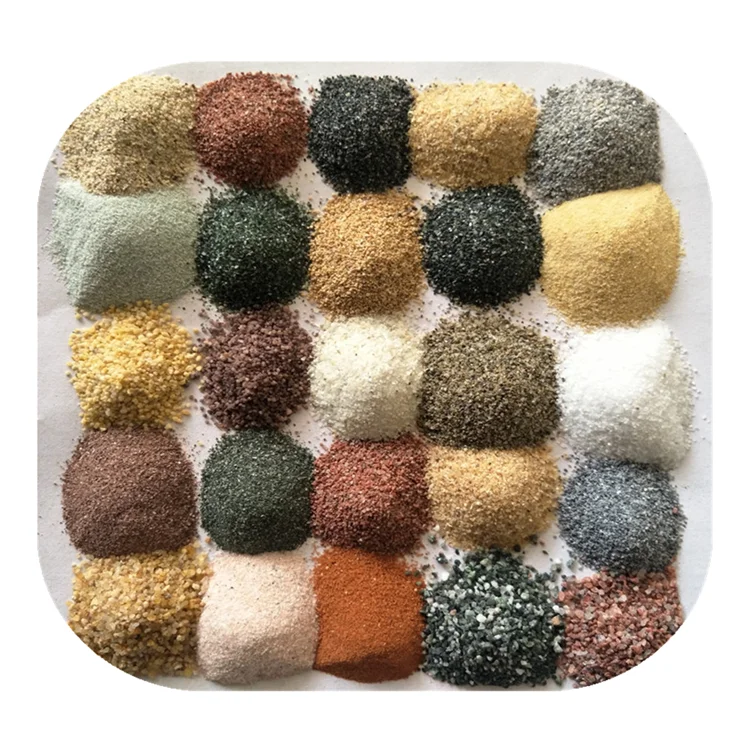 Landscaping Sandy Beach Colored Silica Sand MSDS for Natural Color Fine Black Series Sand Cheap Price for concrete construction