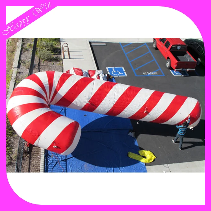 Competitive price giant inflatable candy cane christmas decoration inflatable candy cane for sale