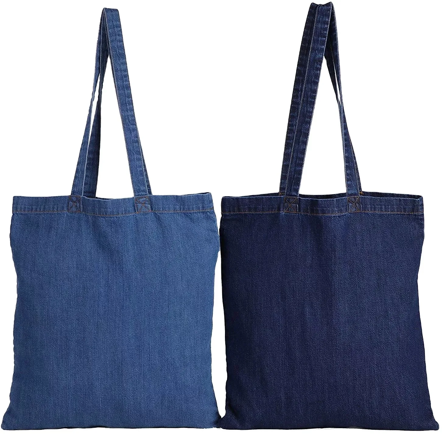 Customized Lightweight Handbag Shopping Messenger Bag Beach Denim Zipper Handbag