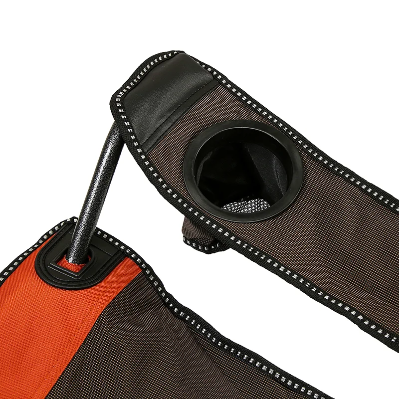 TOPKO Wholesale Outdoor Portable Folding Chair Comfortable Camping Hiking Fishing Beach Chair  With Cup Holder