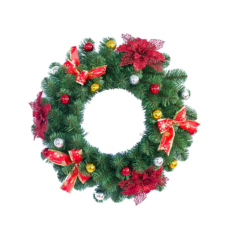 
Wholesale pvc decorated pine needle artificial christmas deco mesh green garland 