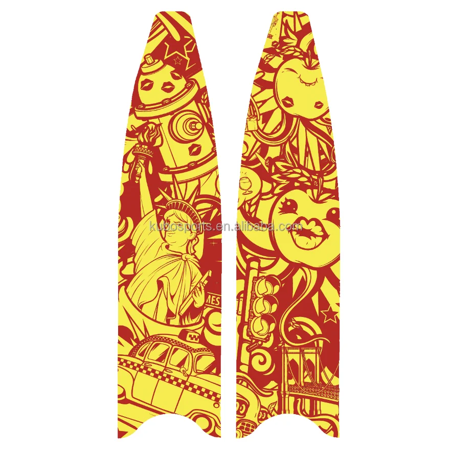 KUBO no sticker Carbon Fiber Long swim free diving spearfishing scuba snorkeling equipment diving fins flipper dive fins