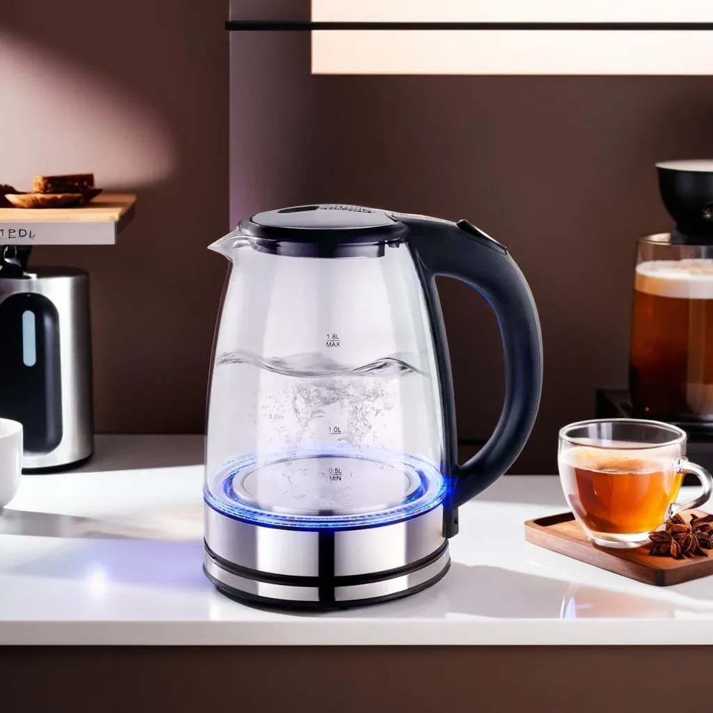 1500W 2L Cordless Kettle And Teapot Milk Boiler Coffee Teapot Glass Smart Water Tea Maker Small Tea Pots Electric Kettle DR-303