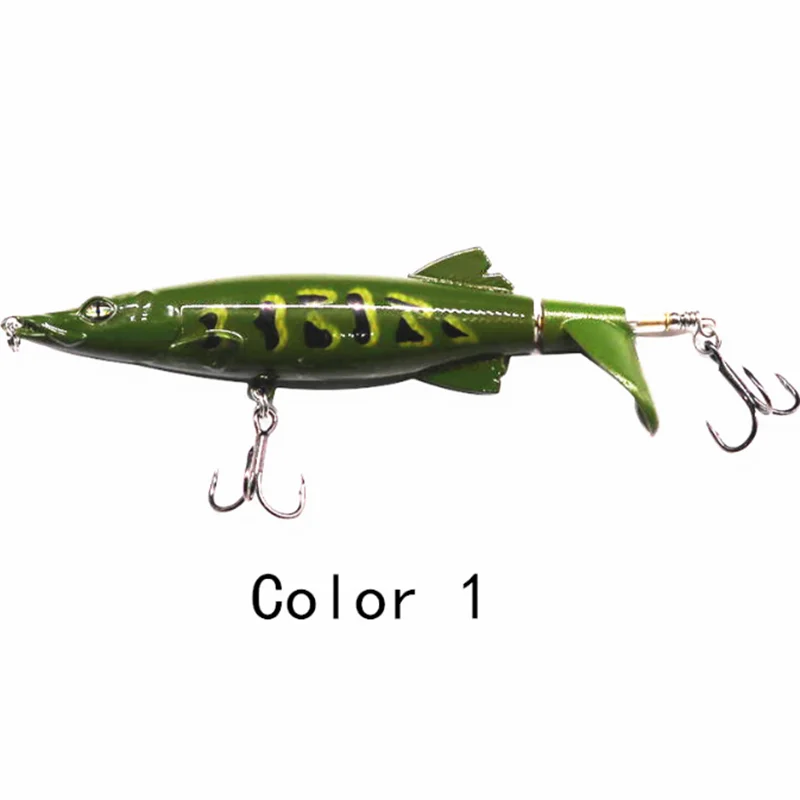 New 13cm 16g 8 colors bass top water hard Tractor propeller bait pencil popper swim crocodile fishing lure
