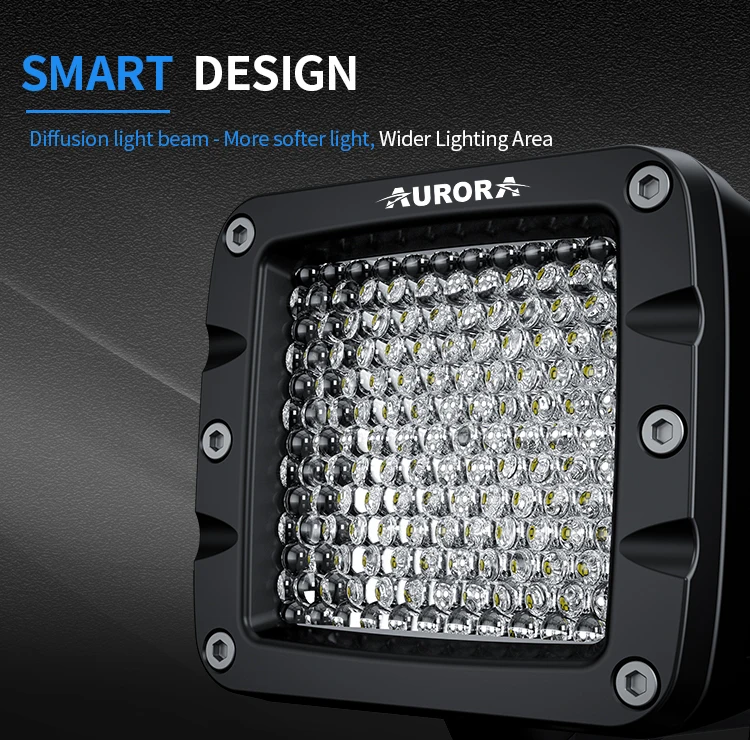 Aurora 2 3inch 12v 40w 4x4 Diffusion Led Bar Off Road Fog Lights Offroad Truck Flood Led Work Light