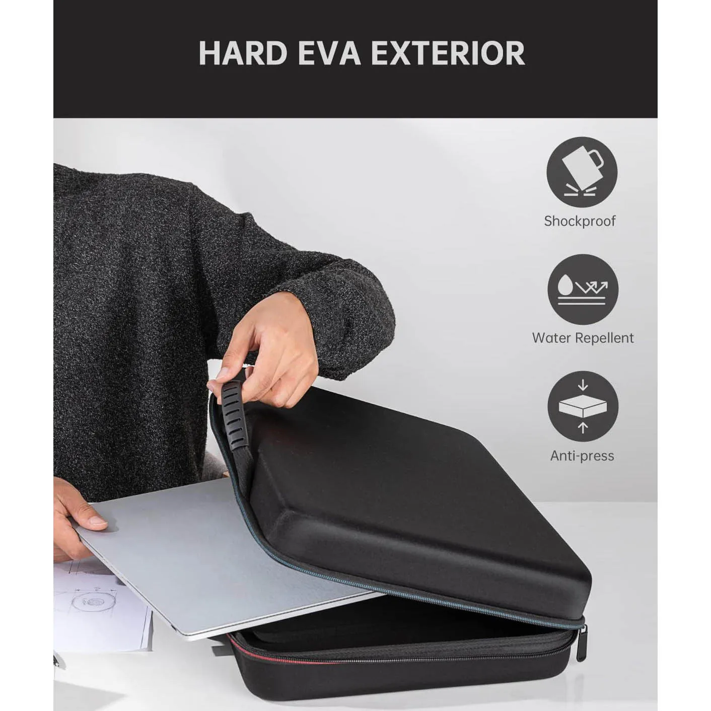wholesale custom eva Laptop carrying case for hp Compatible with 13-15.6 inches macbook Computer Hard Shell Laptop Sleeve bag