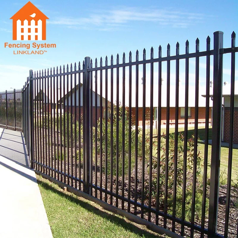 ornamental galvanized wrought iron steel picket fence for garden
