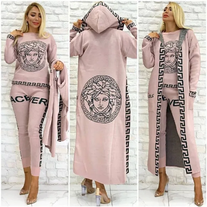 2021 Winter Track Suit for Women Fashion Solid Color Three Piece Set Ladies Suits Womens Suits